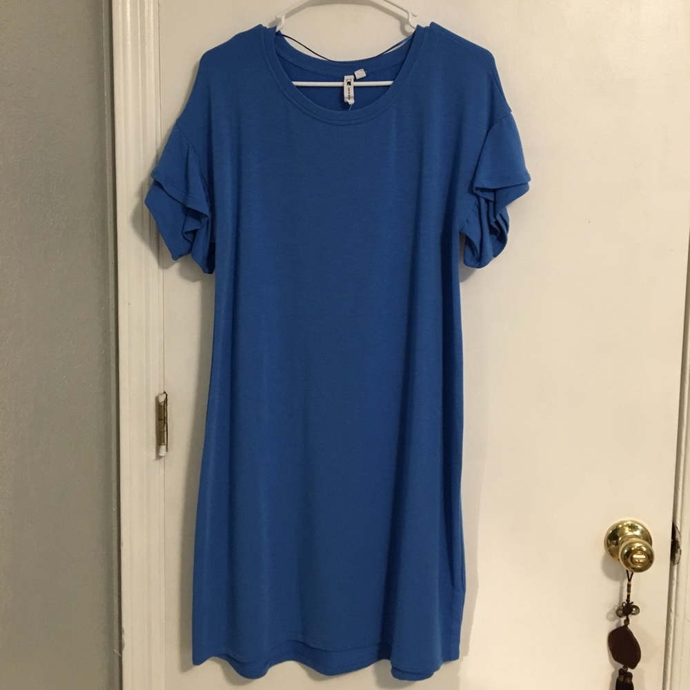 Light blue cotton dress